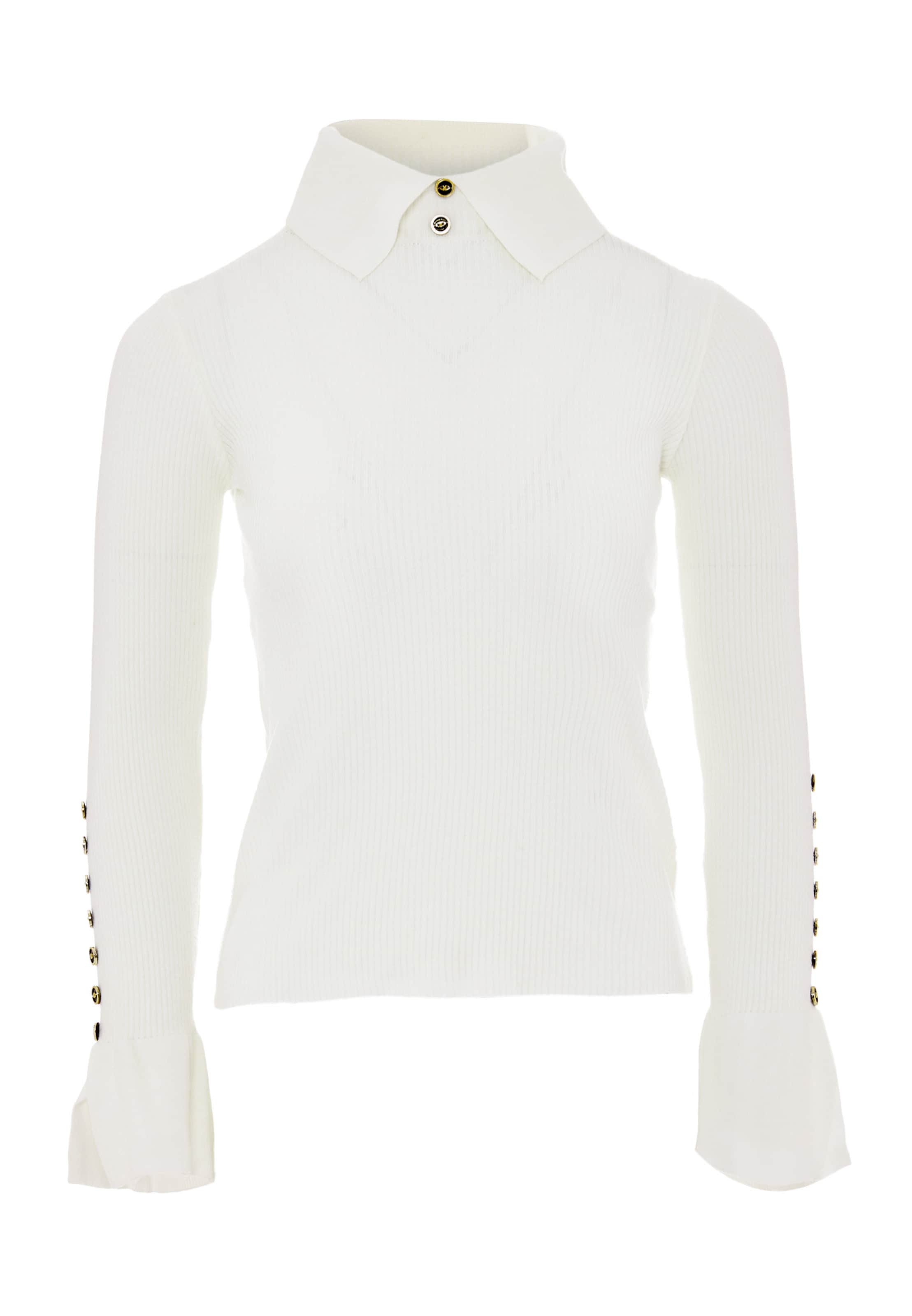 caissa - Pullover em branco: frente