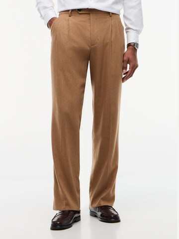 TOMMY HILFIGER Loosefit Hose 'New York' in Braun: Vorderseite