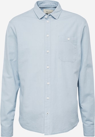 Coupe regular Chemise BLEND en bleu : devant