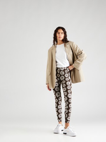 Urban Classics Skinny Legíny – hnědá
