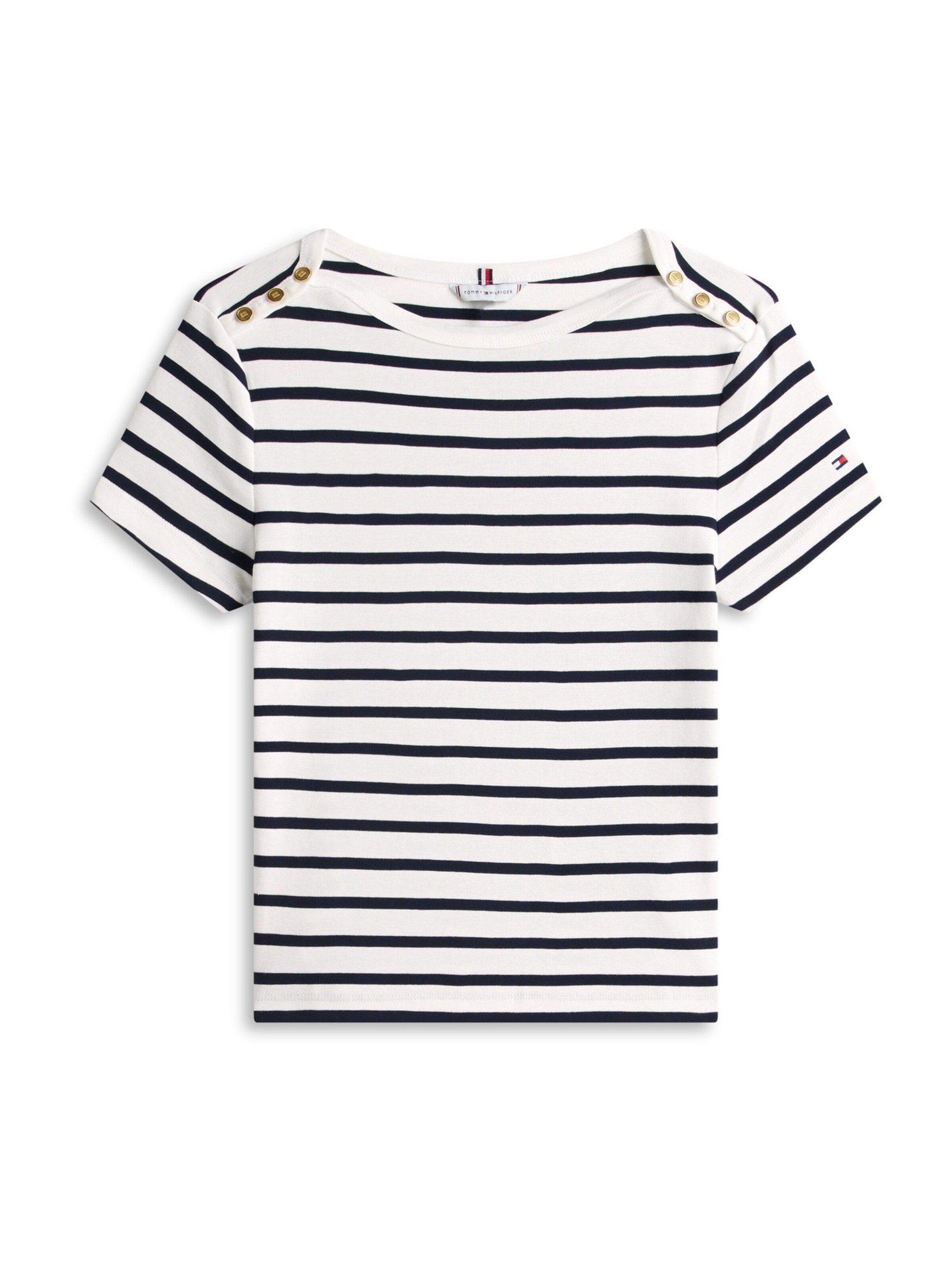 TOMMY HILFIGER Тениска в бяло: отпред