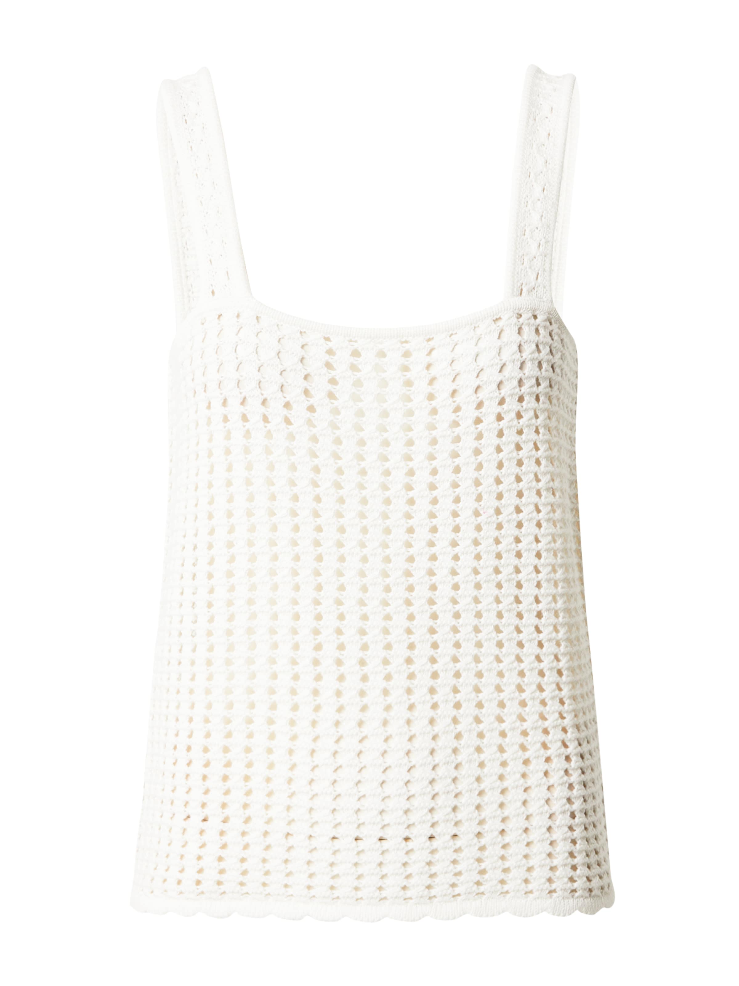 GAP Вязаный топ в Белый: спереди