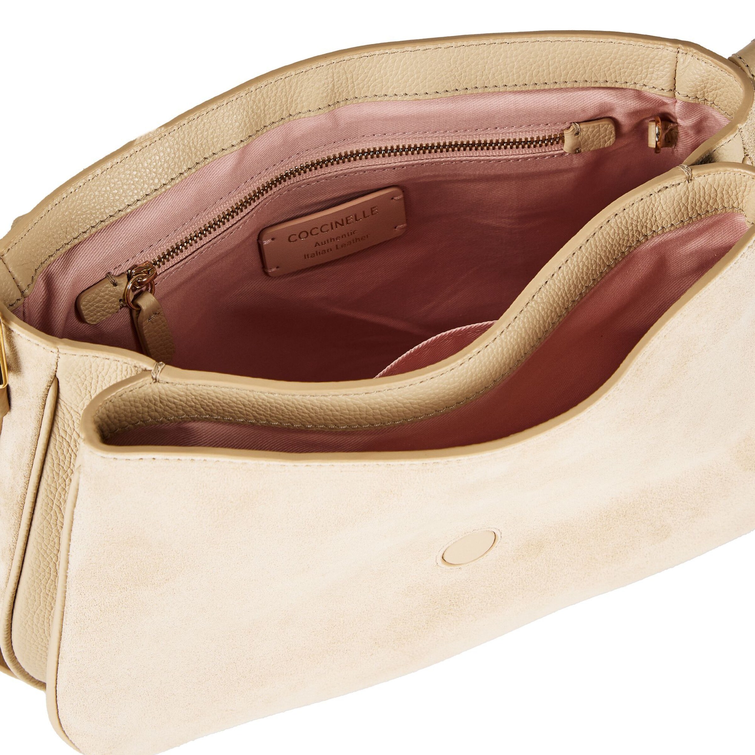 Coccinelle Schultertasche 'Mavery' in Beige