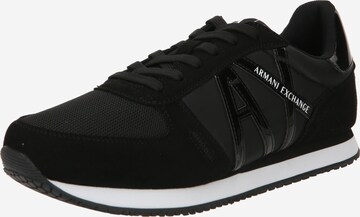 ARMANI EXCHANGE Platform trainers in Black: front