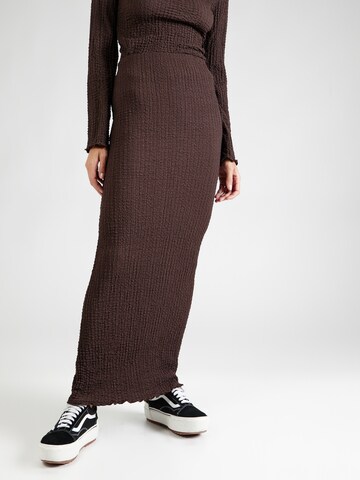 Gina Tricot Skirt in Brown: front