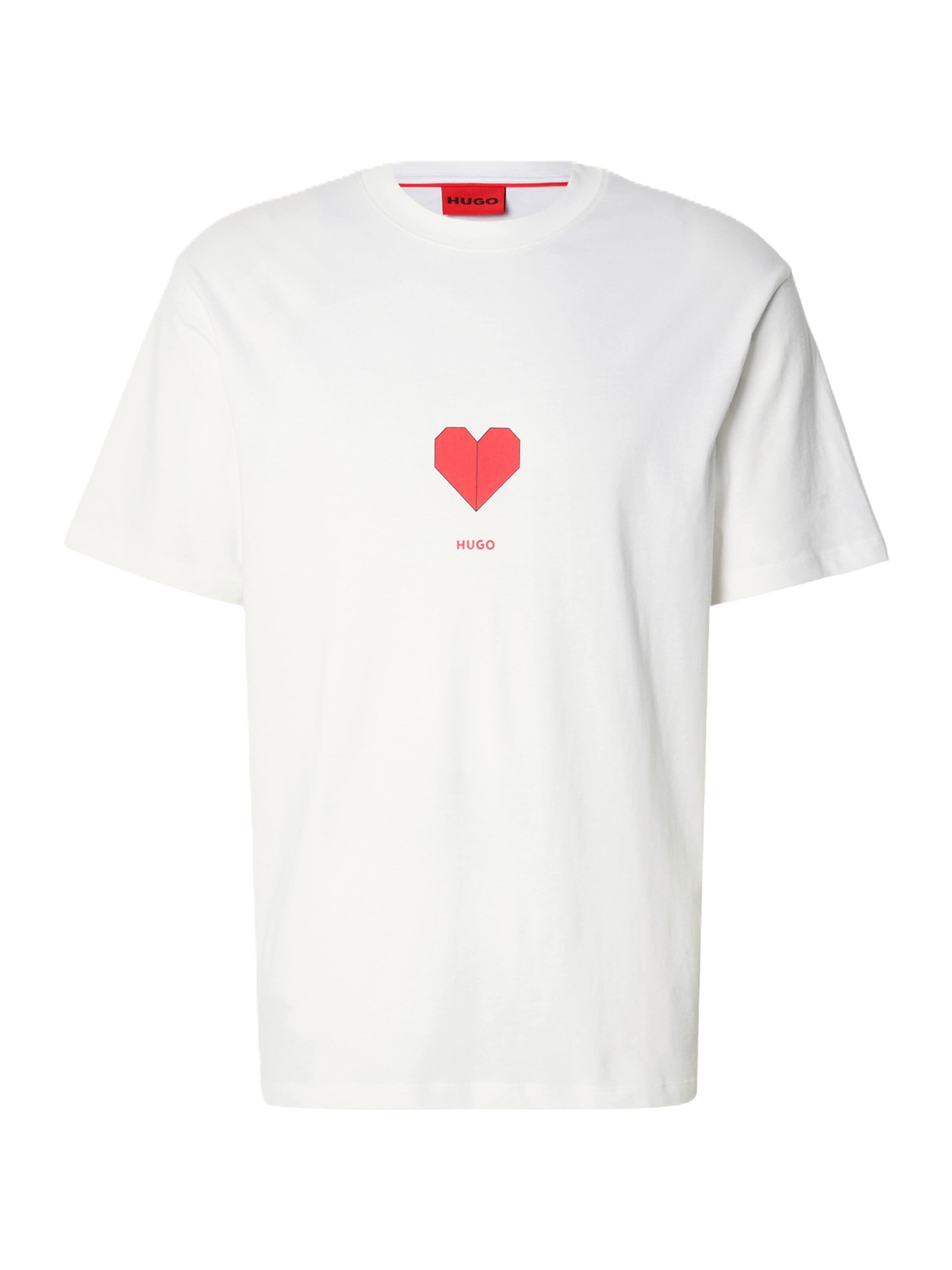 HUGO T-Shirt 'Dalentin' in Weiß: Vorderseite