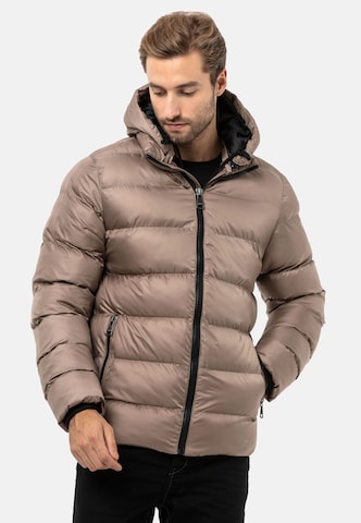 CIPO & BAXX Winter Jacket in Beige: front