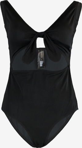 Trendyol CurveBustier Jednodijelni kupaći kostim - crna boja: prednji dio