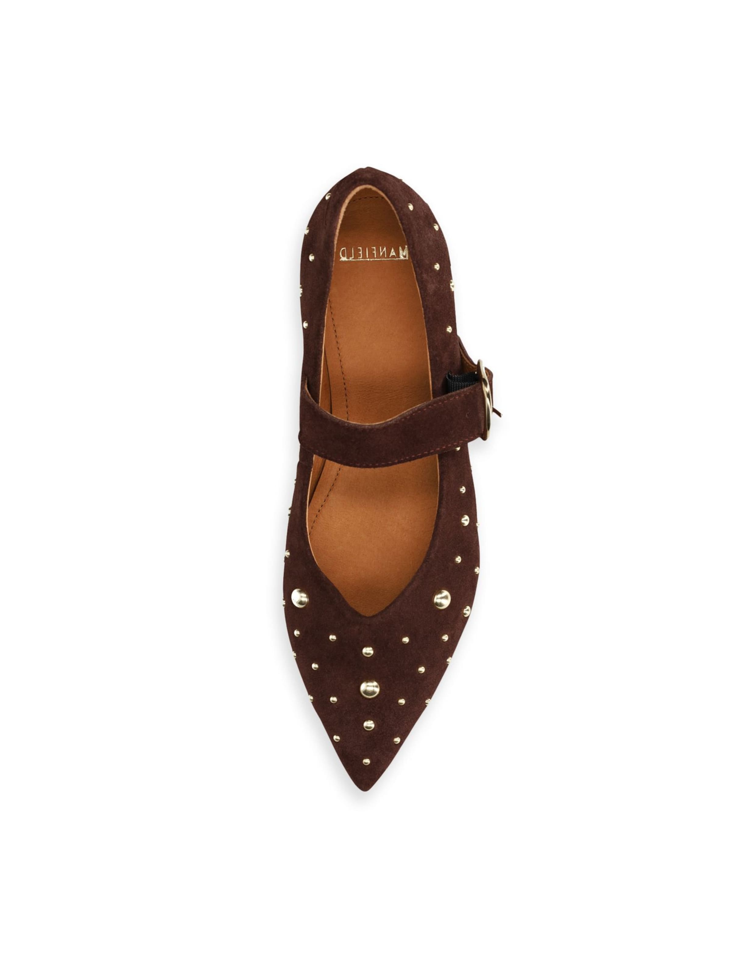 MANFIELD Ballerina met riempjes in Rood