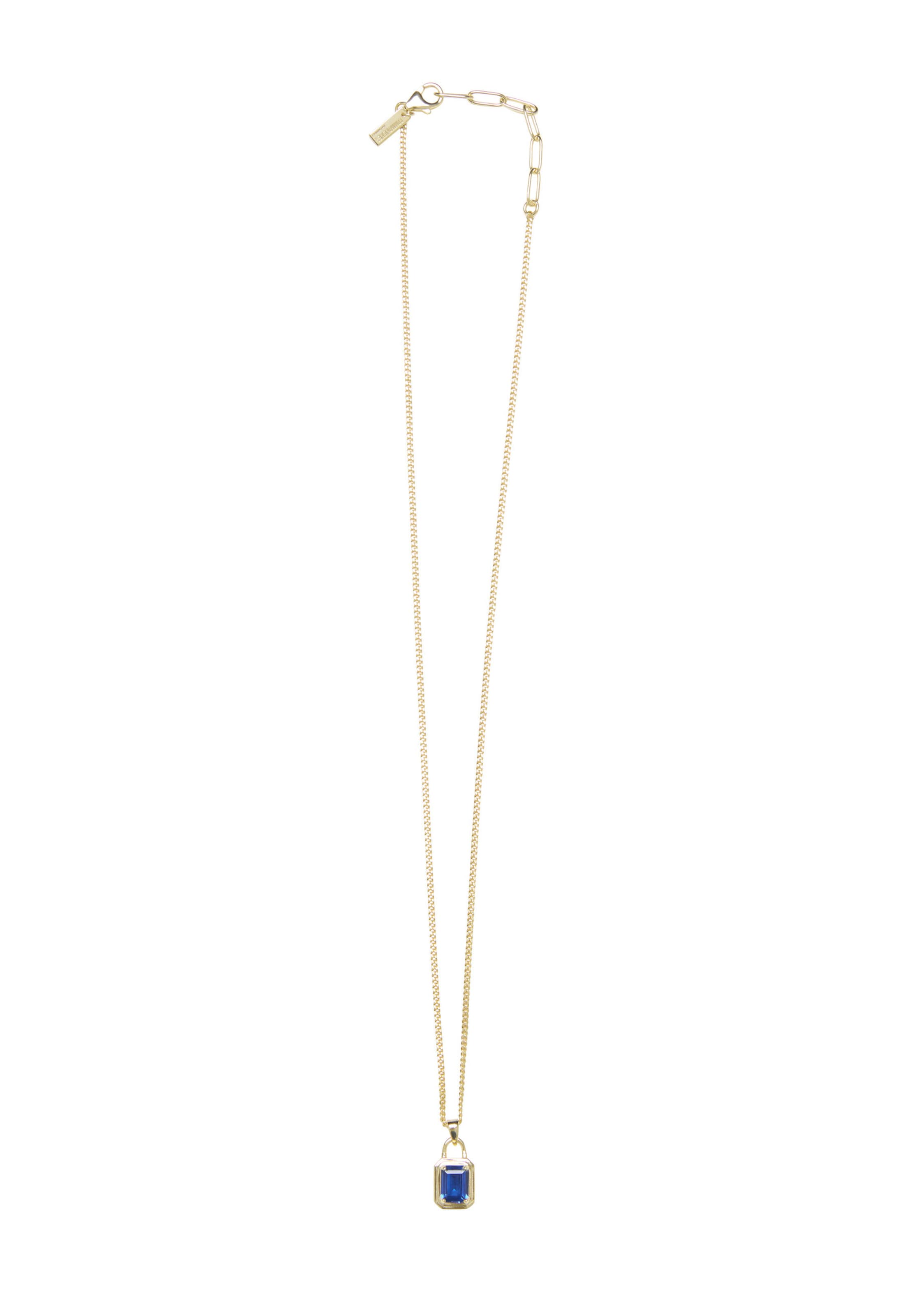 Commen Lines Necklace in Gold: front
