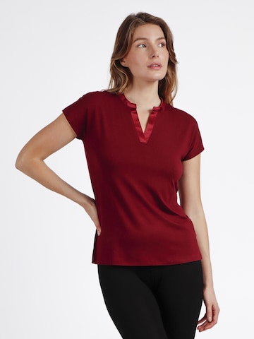 admas - Top 'ADMAS Camiseta Manga Corta Tapeta Raso para Mujer' en rojo: frente