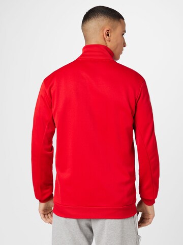 ADIDAS SPORTSWEAR Athletic Zip-Up Hoodie 'Tiro Suit-Up' in Red