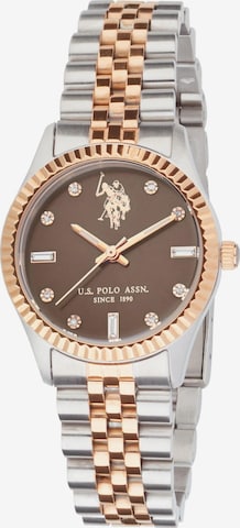 Montre à affichage analogique 'Celine' U.S. POLO ASSN. en marron : devant