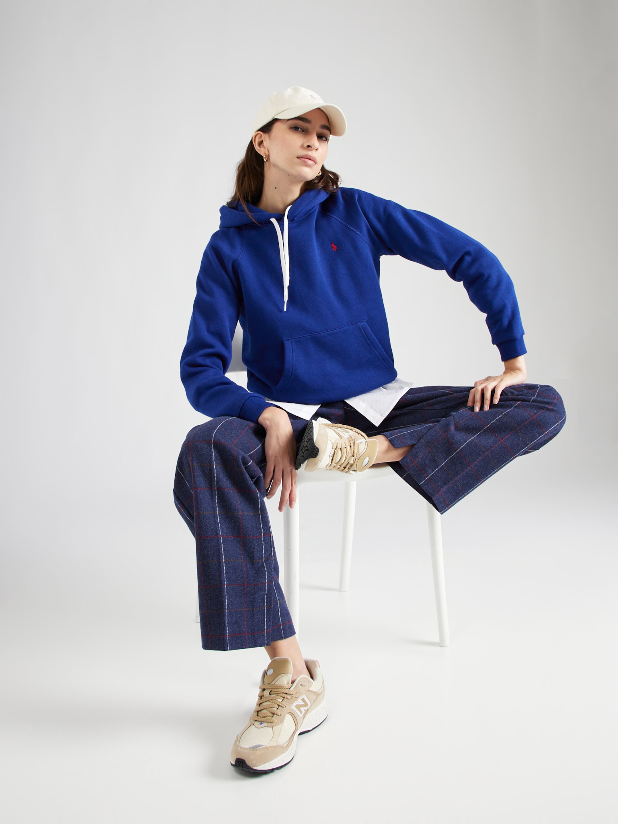 Royal blue top polo hoodie