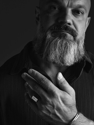 REYTEL Ring 'CROS PATH' in Silver