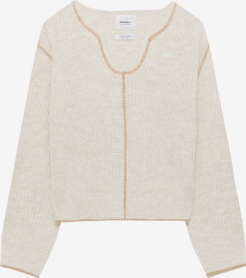 Pull-over Pull&Bear en beige : devant