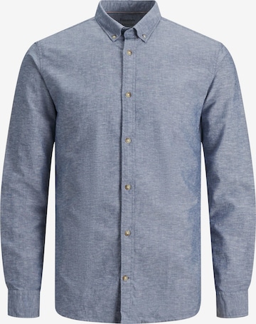JACK & JONES Button Up Shirt 'SUMMER' in Blue: front