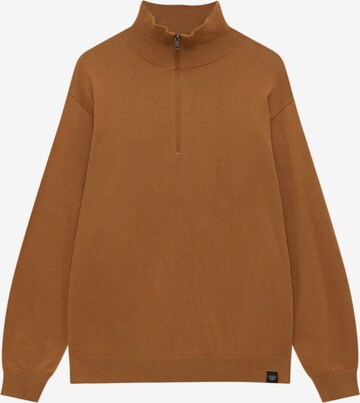 Pull&Bear Sweatshirt in Brown: front