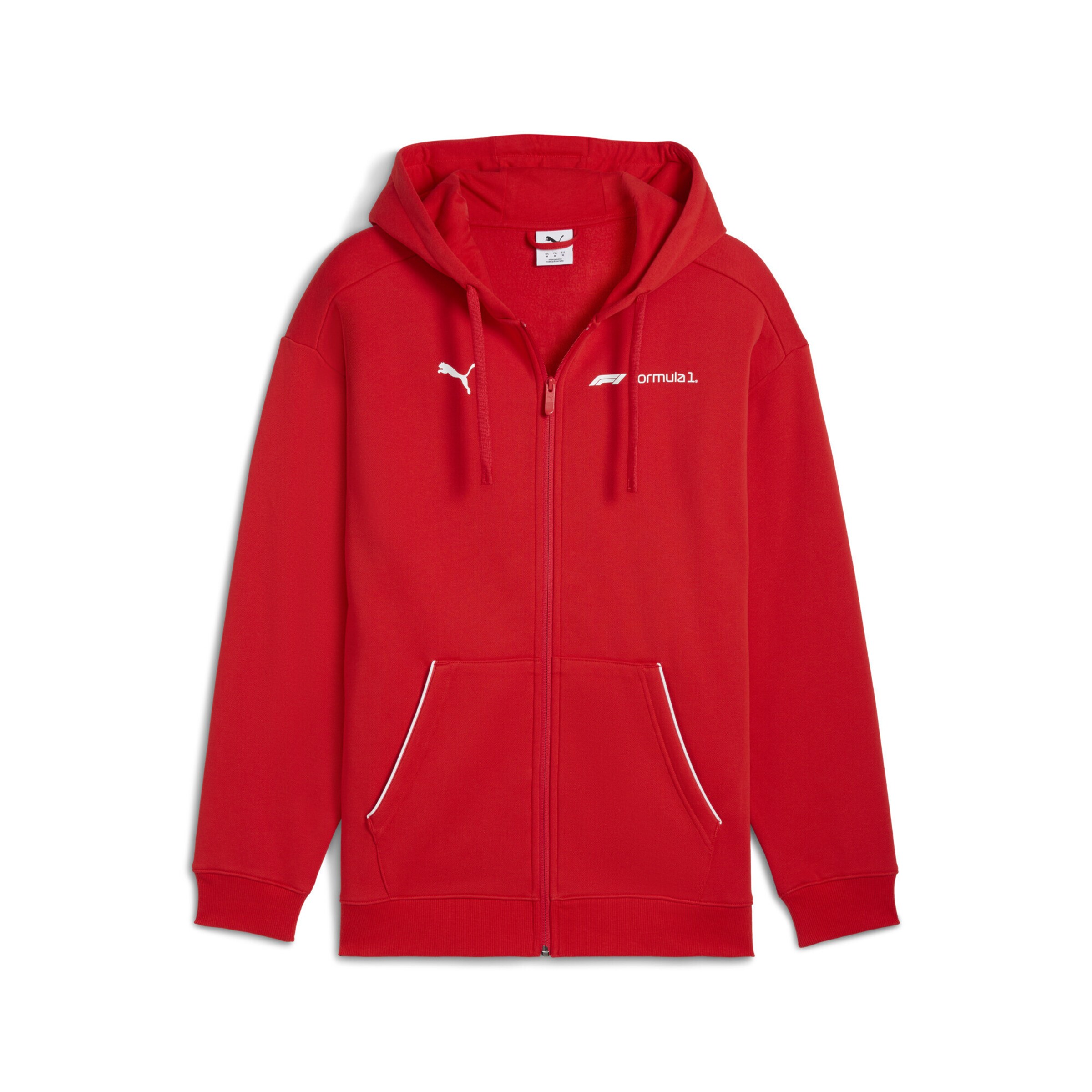 PUMA Sportsweatvest 'F1 Essentials+' in Rood: voorkant