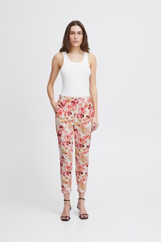 ICHI Tapered Pleat-front trousers 'KATE' in Mixed colours