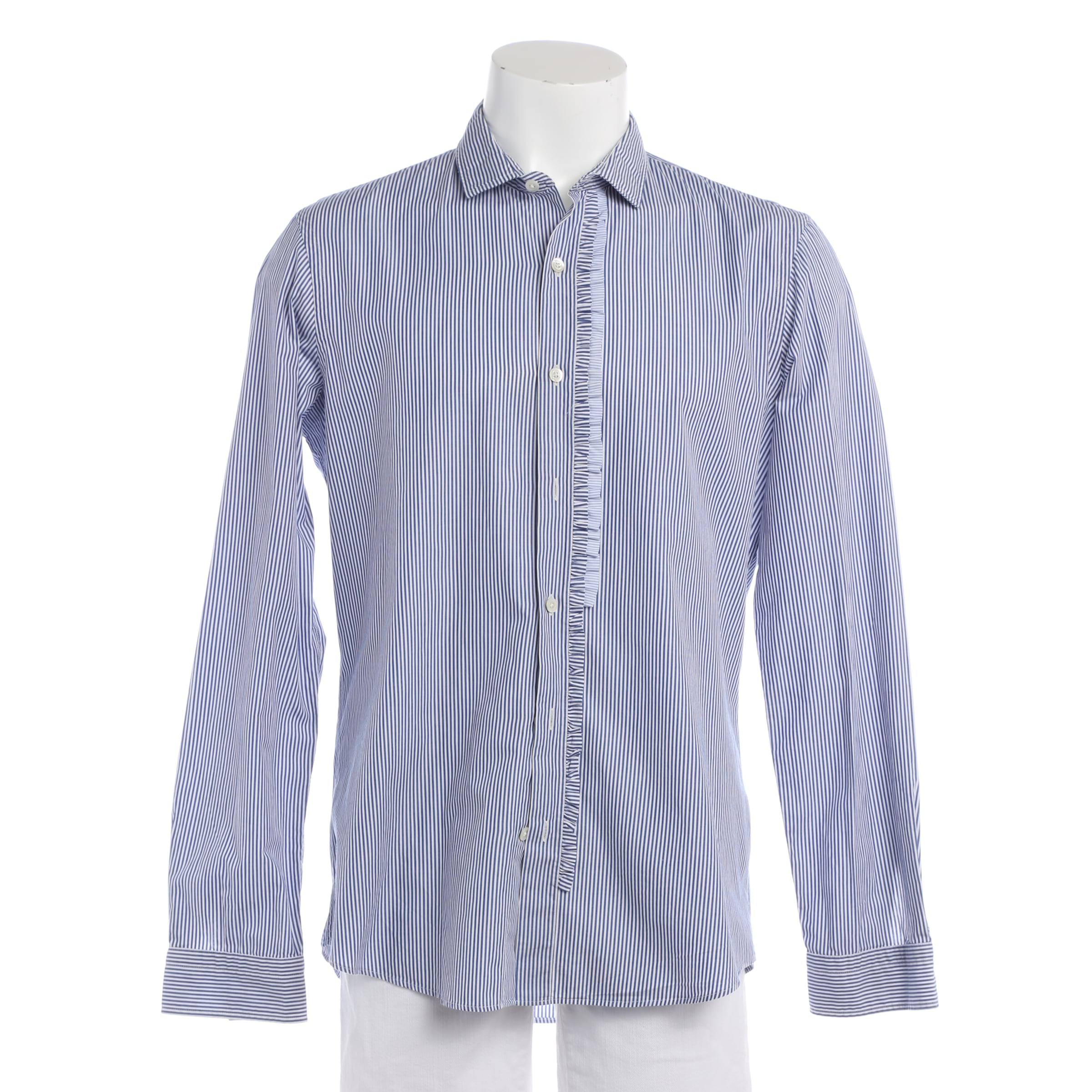 Dondup Freizeithemd / Shirt / Polohemd langarm L in Blau: Vorderseite