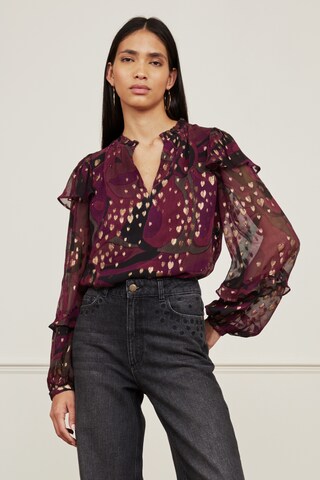 Fabienne Chapot Blouse 'Tina' in Lila: voorkant