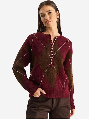 Pull-over Bianco Lucci en rouge : devant