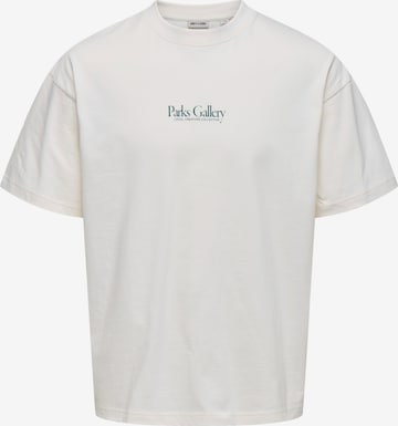 Only & Sons T-Shirt 'Parker' in Weiß: Vorderseite