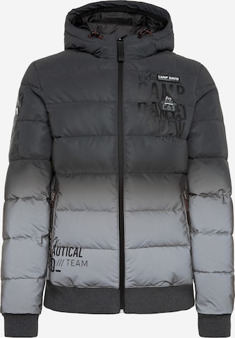 CAMP DAVID Winter Jacket in Grey: front