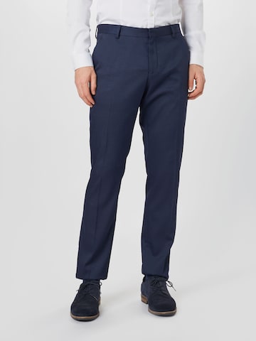 SELECTED HOMME Slim fit Trousers with creases 'ACECHACO' in Blue: front