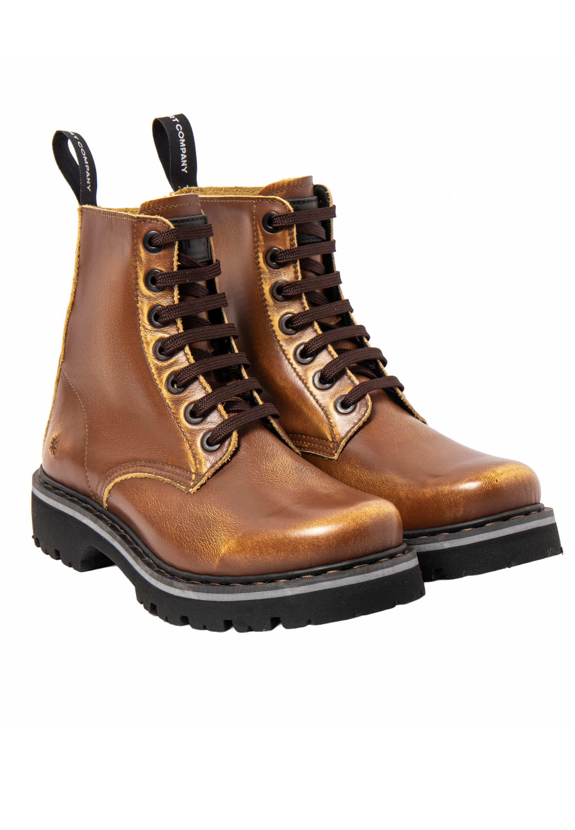 Bottines à lacets ART en marron
