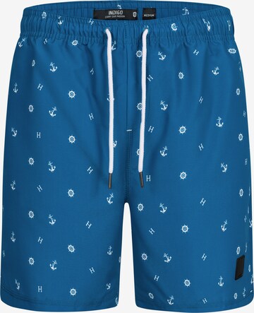 INDICODE JEANS Board Shorts 'Maya' in Blue: front