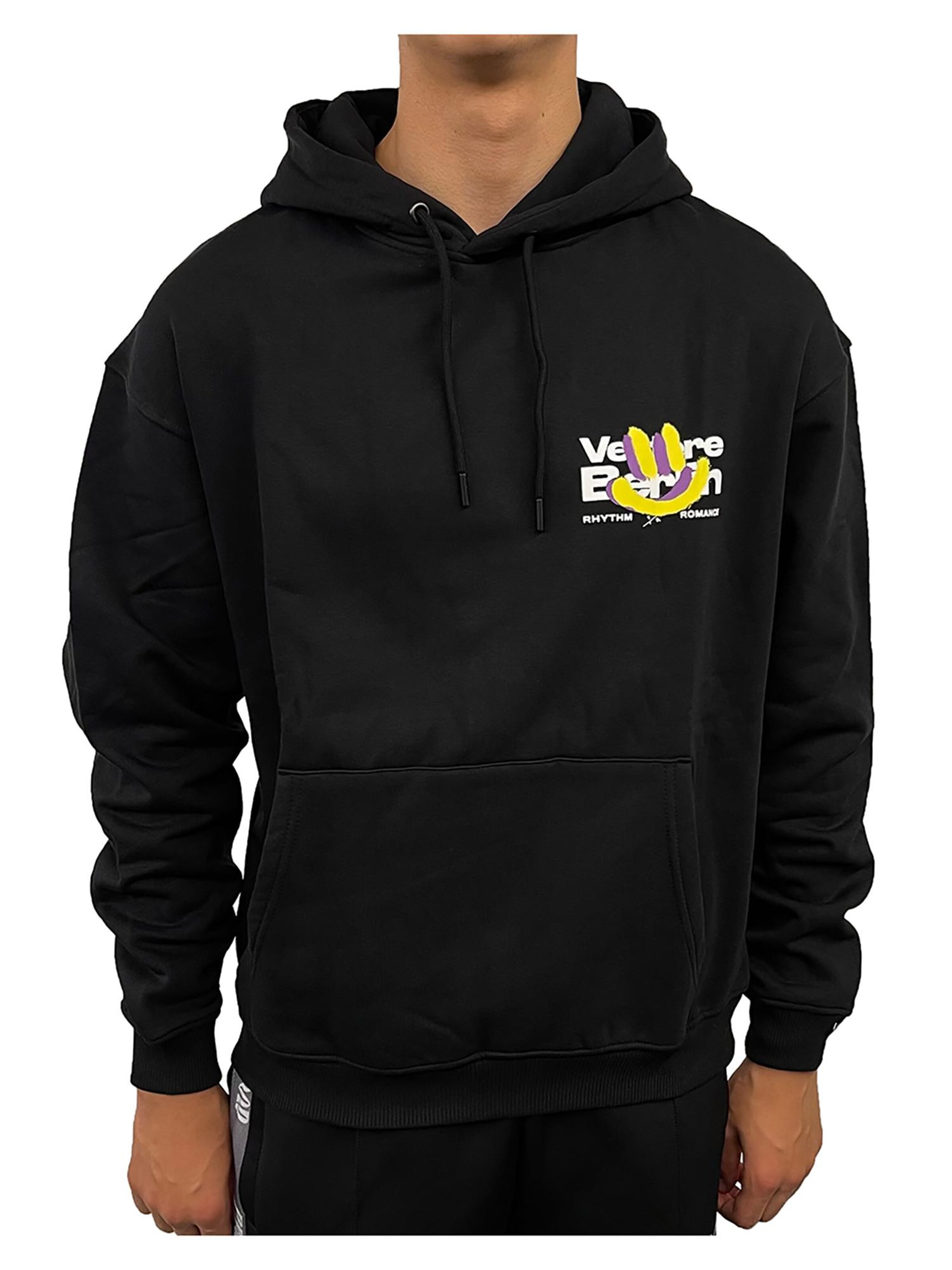 Vertere Berlin Sweatshirt 'Smile For Me' in Black: front