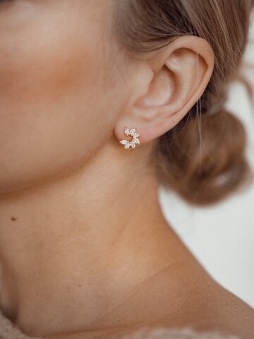 Hey Happiness Earrings 'Petal' in Gold: front