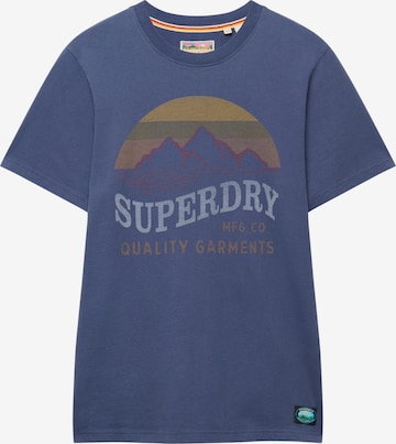 Superdry & Co Shirt 'Outdoors Mountain' in Blauw: voorkant