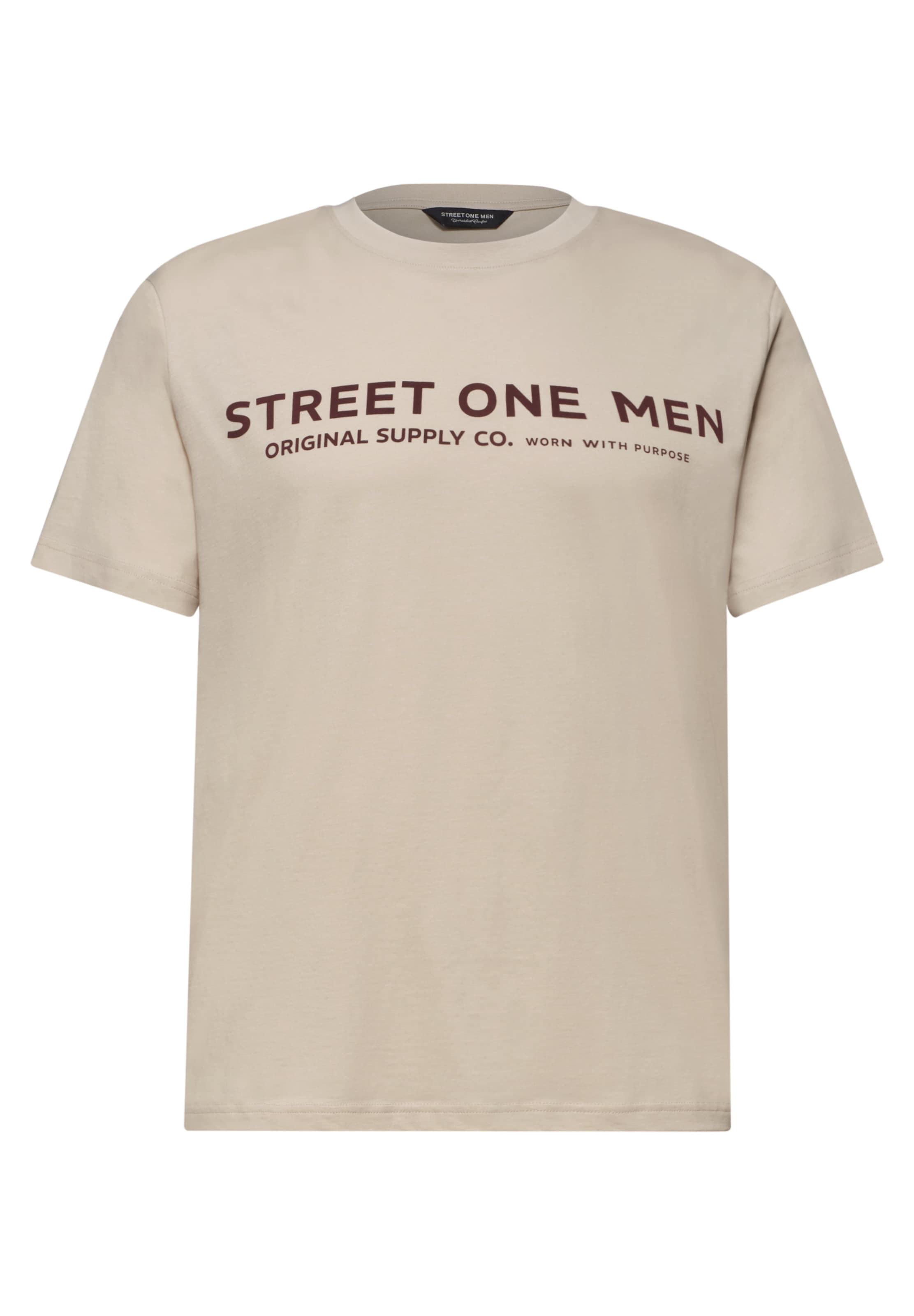Street One MEN Shirt in Beige: front