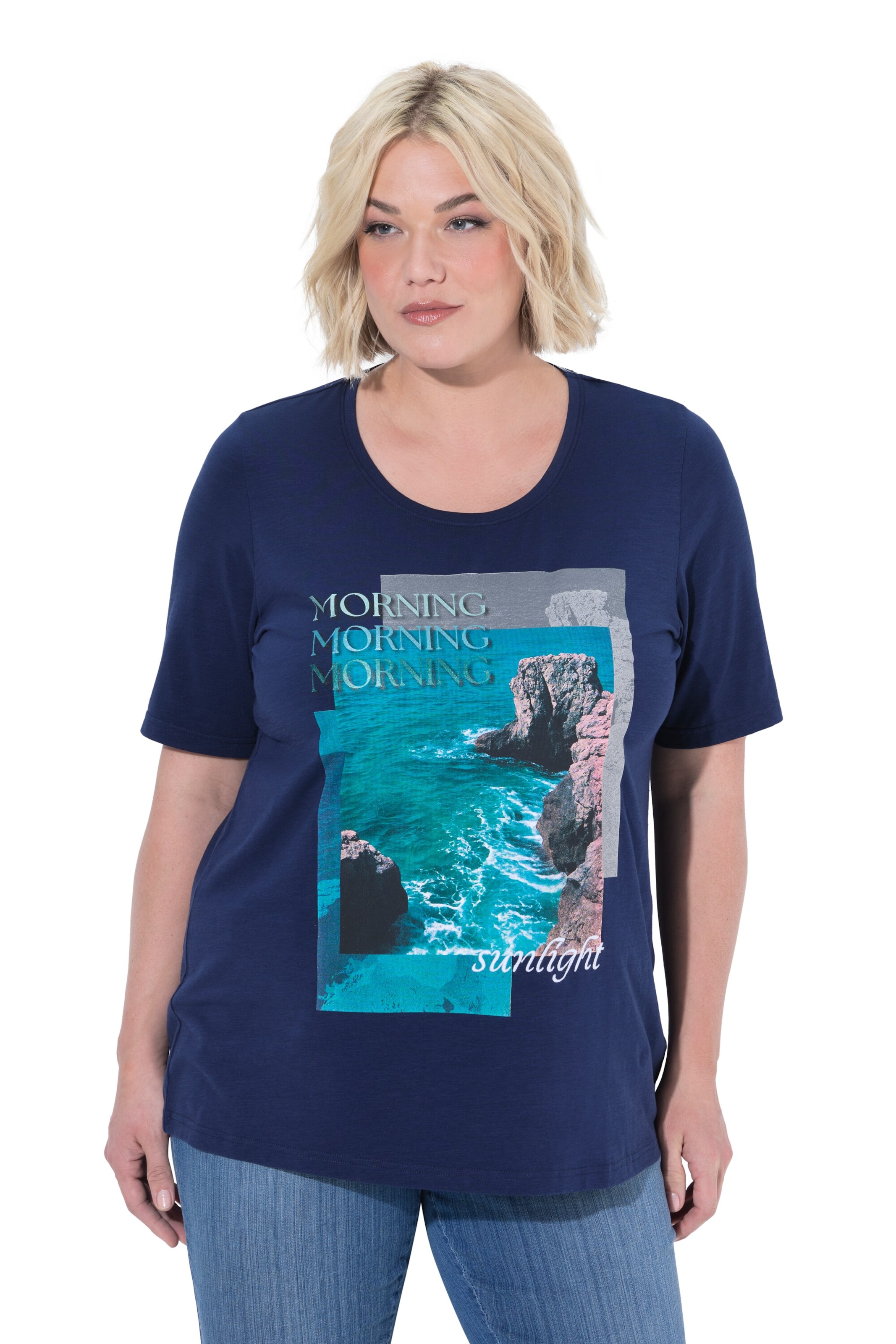 Ulla Popken Shirt in Blau: Vorderseite