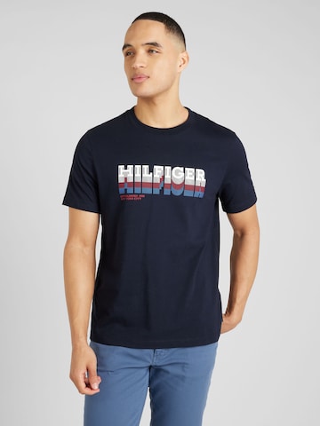 mėlyna TOMMY HILFIGER Marškinėliai: priekis