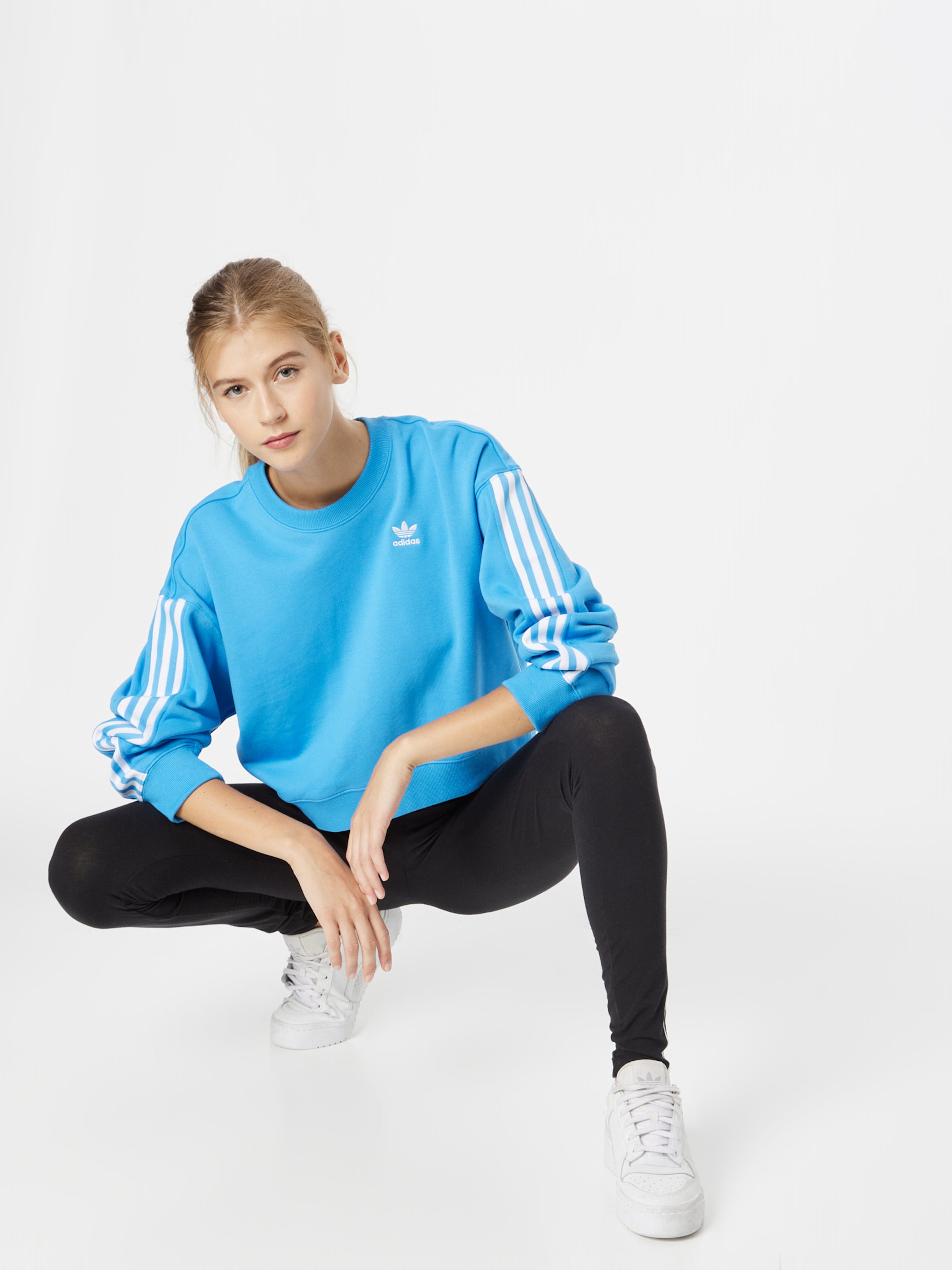 Adidas blue hotsell sweatshirt womens