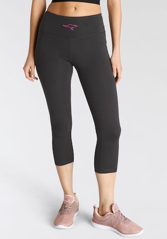 KangaROOS Skinny Workout Pants in Black: front
