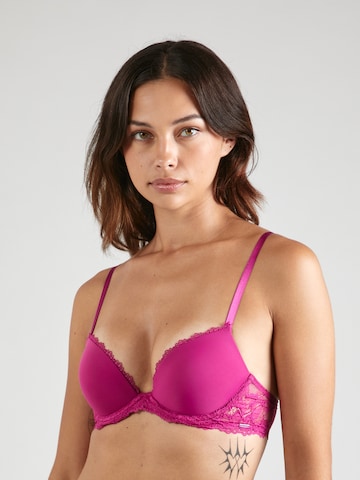 Calvin Klein Push-up BH 'LIFT DEMI' in Lila: voorkant