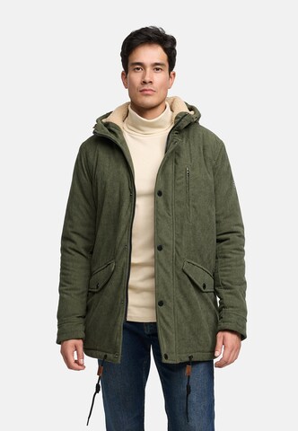 INDICODE JEANS Winterjas in Groen: voorkant