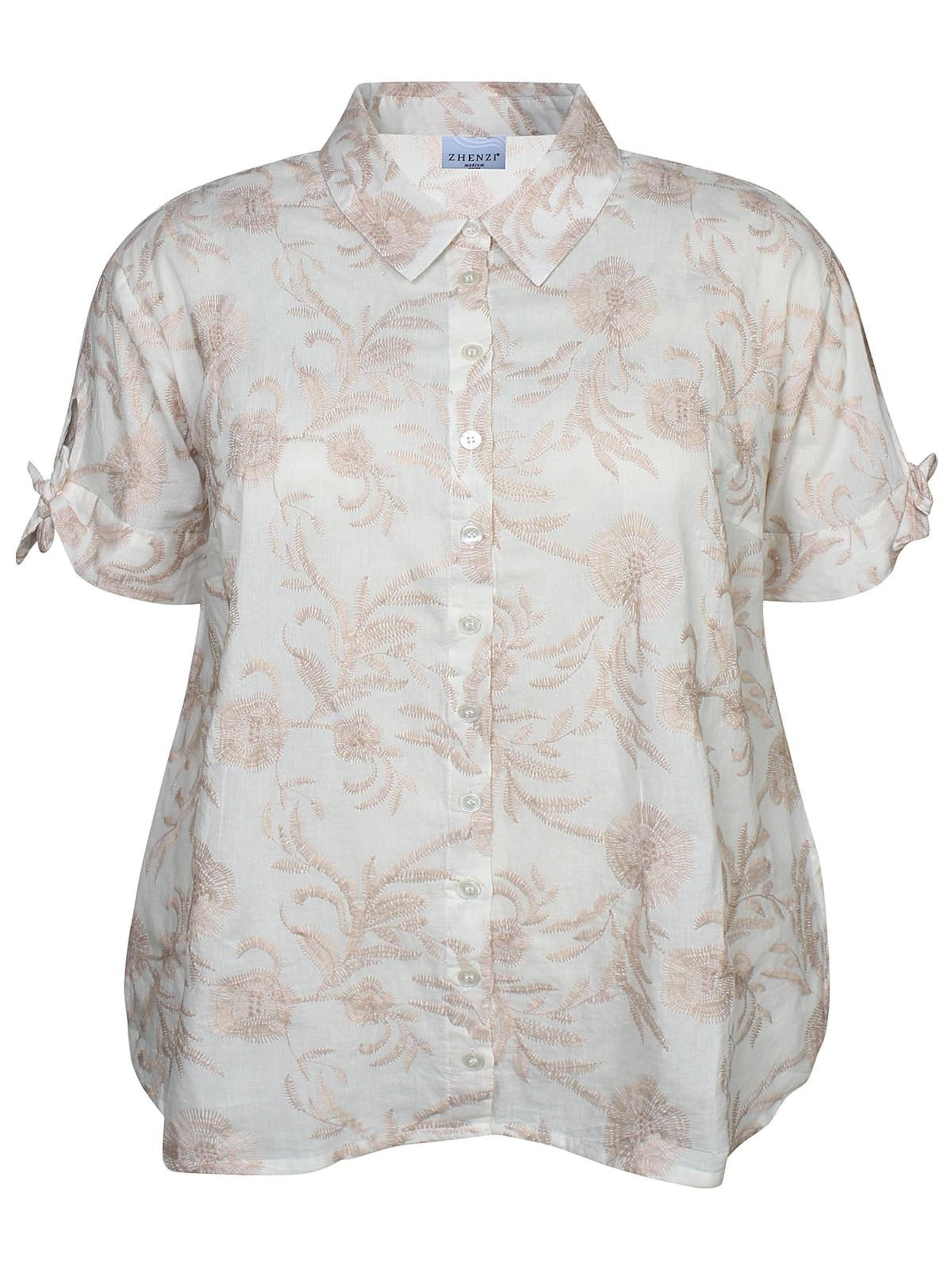 Zhenzi Blouse 'ZH - Erica 1297 - Shirt - Blue' in Beige: front