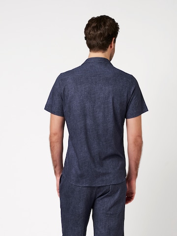 DESOTO Slim fit Button Up Shirt in Blue