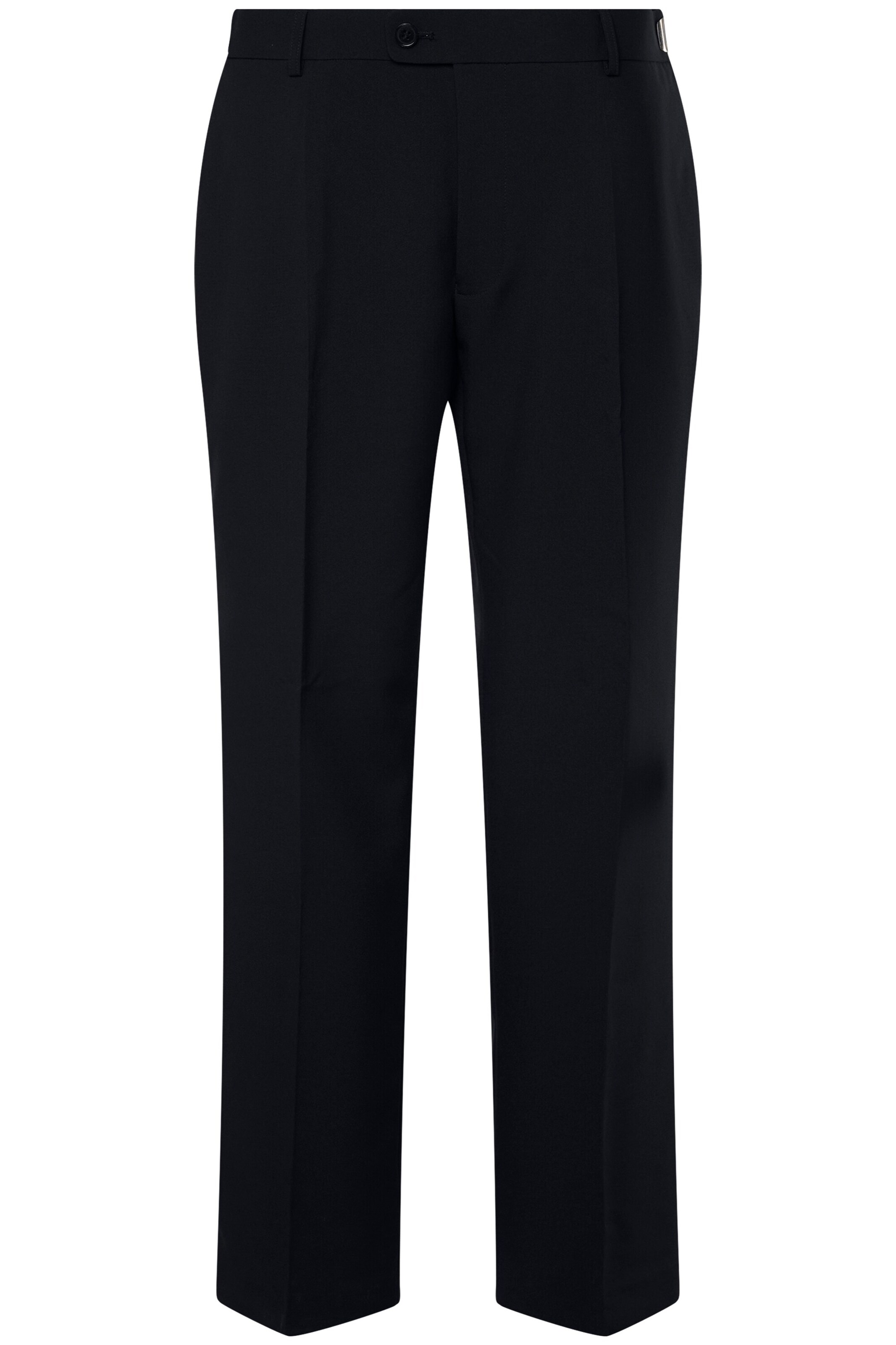 Men Plus Regular Pleated Pants in Blue: front