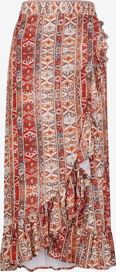 Isla Ibiza Bonita Wrap Skirt 'TALAMANCA' in beige / braun / rot, Produktansicht