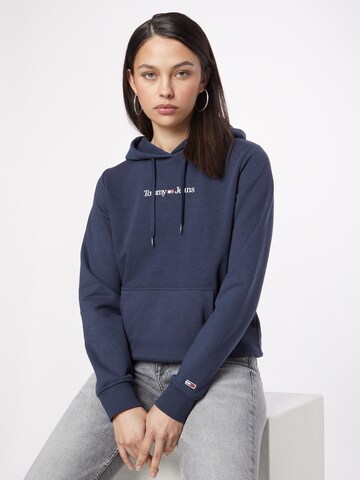 Sweat-shirt Tommy Jeans en bleu : devant