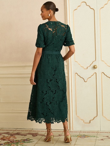 Robe love & roses en vert