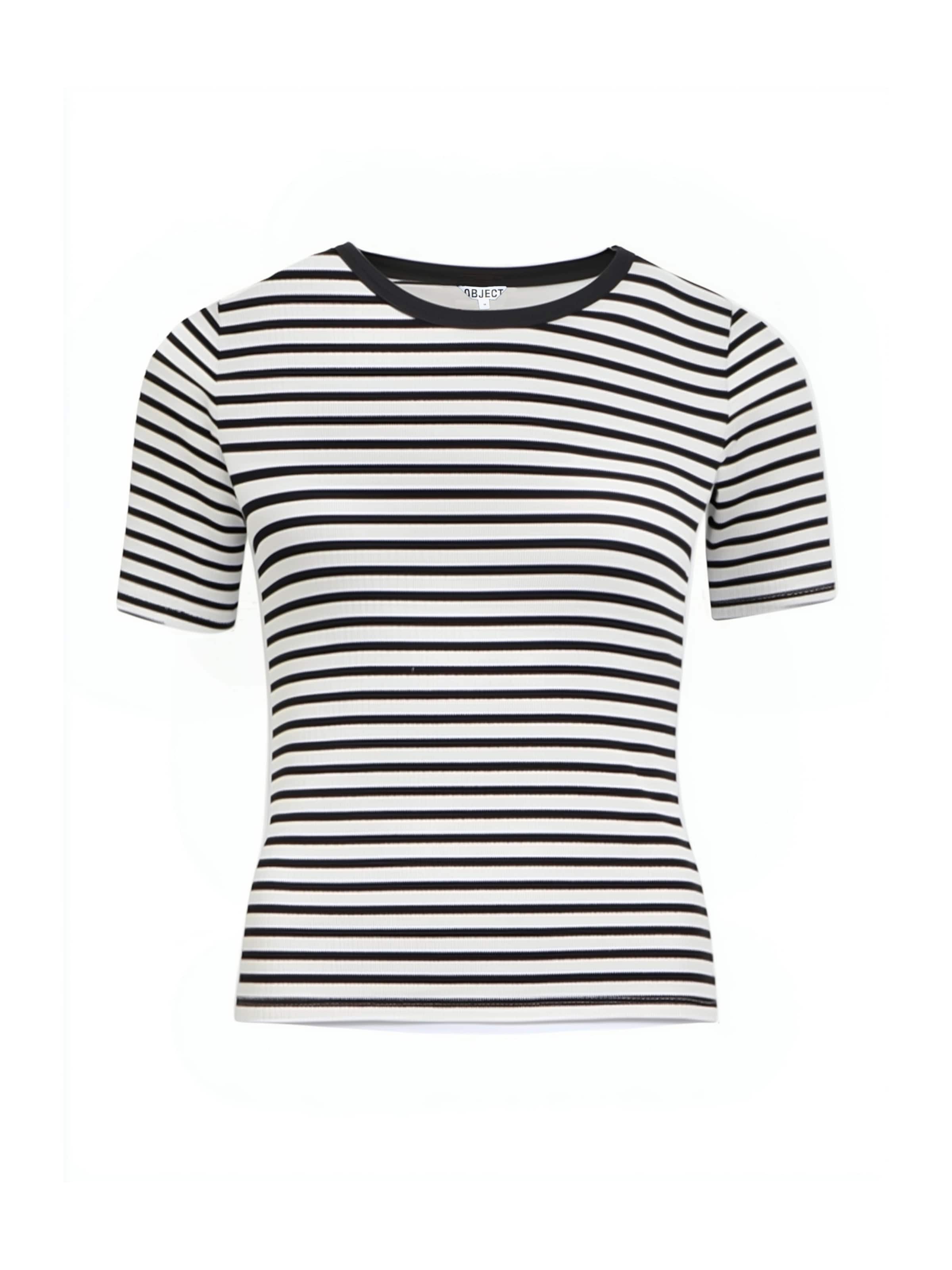 OBJECT Тениска 'OBJMoli' в черно: отпред