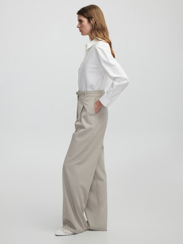 Ipekyol Wide leg Pleat-Front Pants in Beige